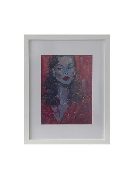 #: 12024060029<br>Subject: Portrait<br>Size: 33X43 cm<br>Frame: Framed<br>Medium: Oil Painting on Paper<br>Year: 2022<br>For Sale