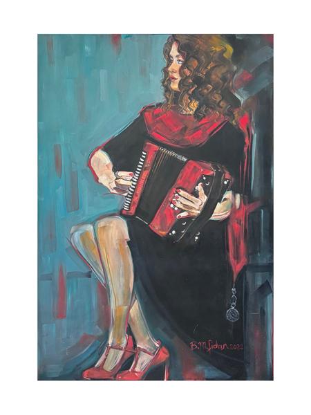 #: 12024060044<br>Subject: Portrait<br>Size: 80X120 cm<br>Frame: None<br>Medium: Oil Painting on Canvas<br>Year: 2022<br><FONT color=red>Sold</FONT>